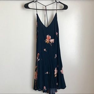 Navy blue with flowers dress